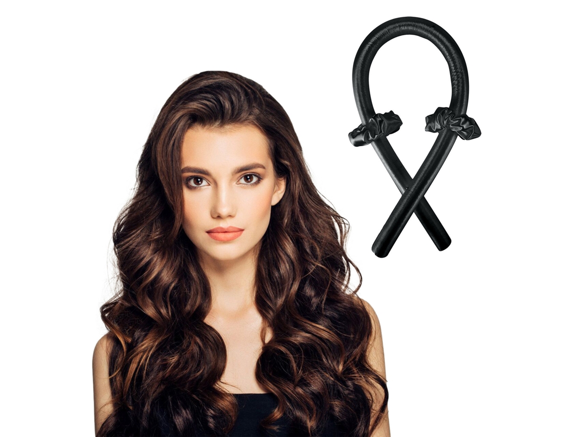 Modelador De Cachos Flexível Para Dormir, Mágico Ondas Sem Calor, Em Espiral Formato Pera E Flor, Ferramenta Torcer O Cabelo Remov-aquaforge