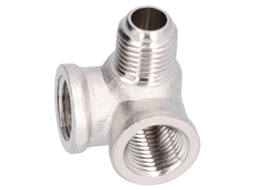 Conector De Latão Obliquo De Tee 3 Vias Para Compressor