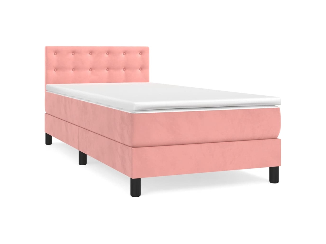 Box Spring Bed, Box Spring Beds Vidaxl Cor-de-rosa Veludo (100 X 200 Cm)