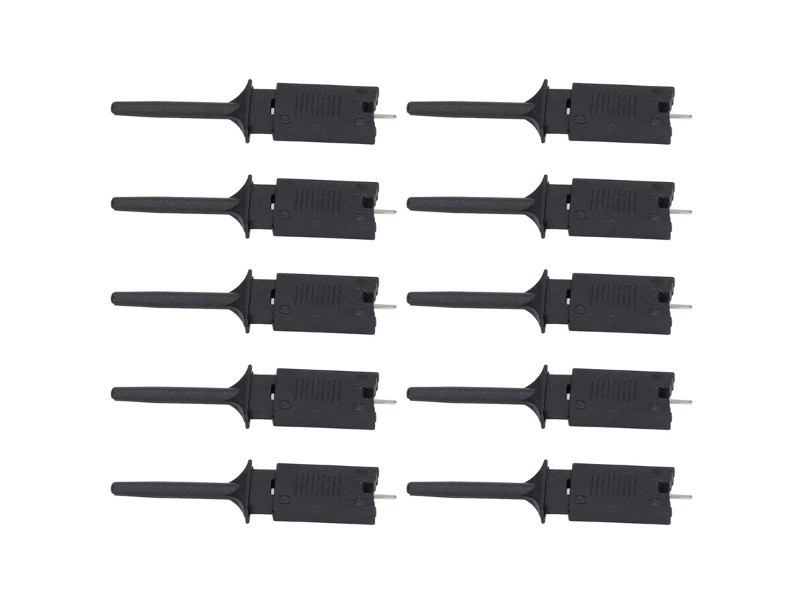 10 Pinças De Teste Smd Ic Mini Jumper Sondagem Analisador Lógico Experimento Eletrônico