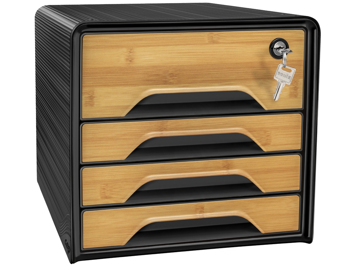 Caixa Gaveta CEP Smoove Secure Silva 4 Gavetas Preto/