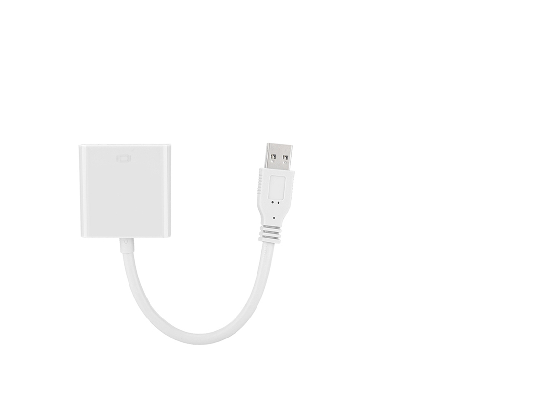 Cabo Adaptador Usb 3.0 Para Vga Para Sistema Win 7/8 (branco)