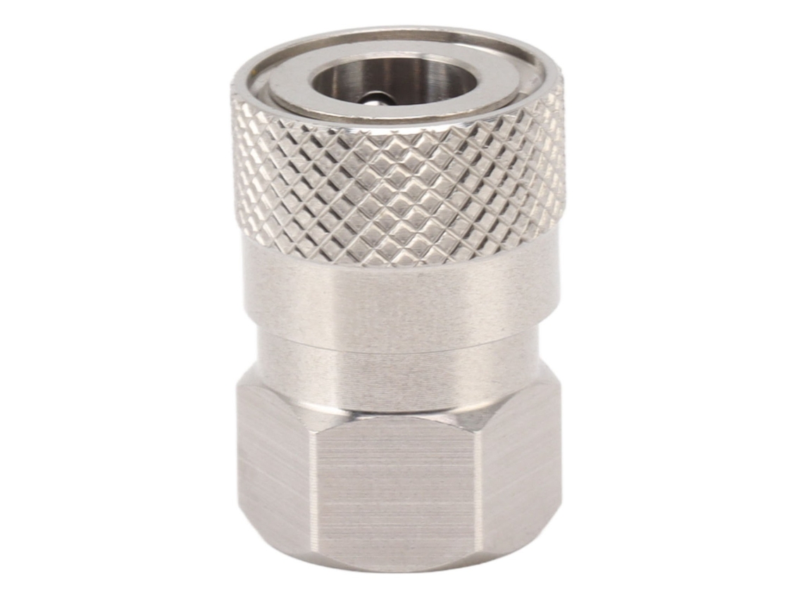 Conector De Recarga Co2 Aço Inox 304 Adaptador 1/8npt Fêmea