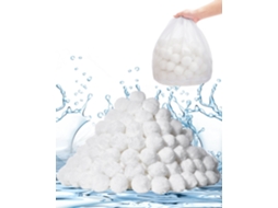 Filtro De Areia De Bolas De Filtro Para Piscina Vevor 1,56 Kg Reutilizável, Branco