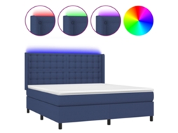 Box Spring Bed, Box Spring Beds Vidaxl Azul Tecido (180 X 200 Cm)