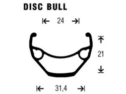 Gurpil Roda Diantera Mtb 6B Disc Bull M475 26´´ 6B Disc