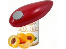 Abridor de latas automático com borda lisa e ímã, toque exclusivo para usuários, eletrodoméstico de cozinha sem esforço, vermelho Hexinyigjly