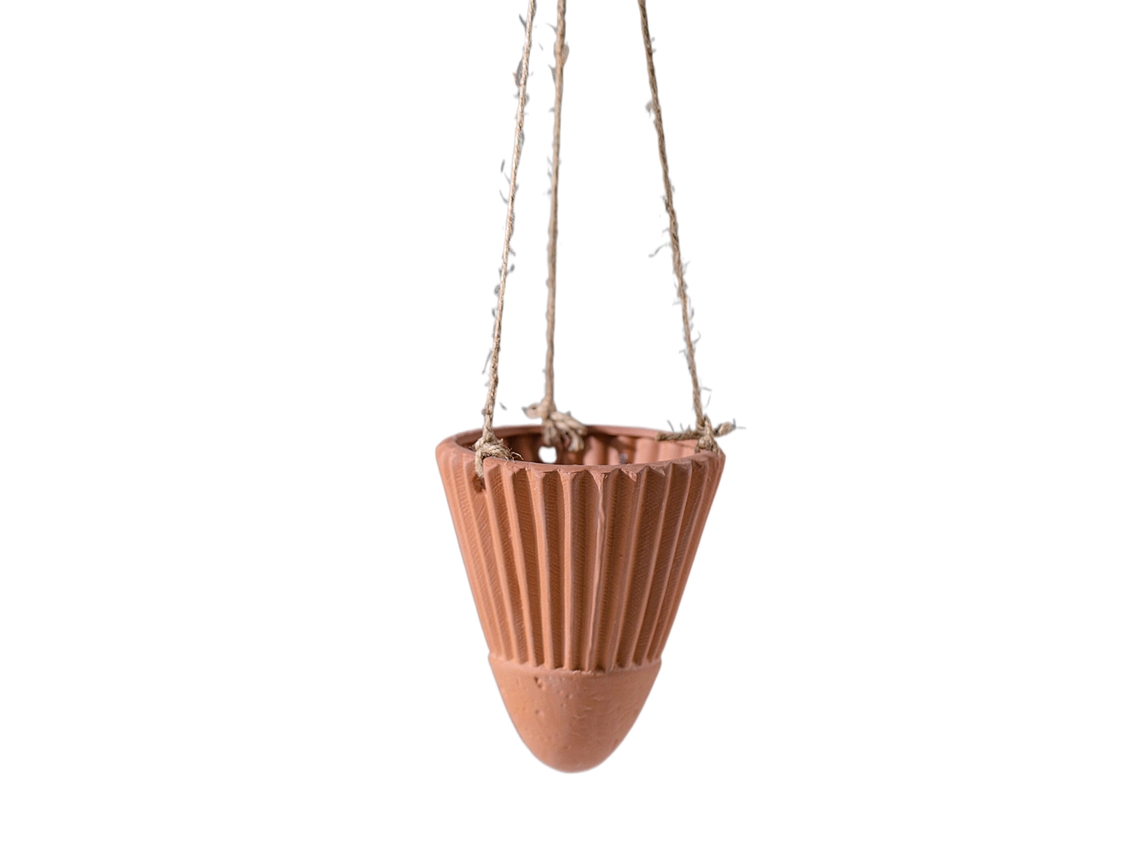 Vaso De Cerâmica Grande Suspenso Com Cordões Laxiscreed Para Flores Secas E Jardins Horizontais