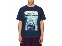 Rockinstone Jaws Movie Folded Poster Navy Adult T-shirt Size:s