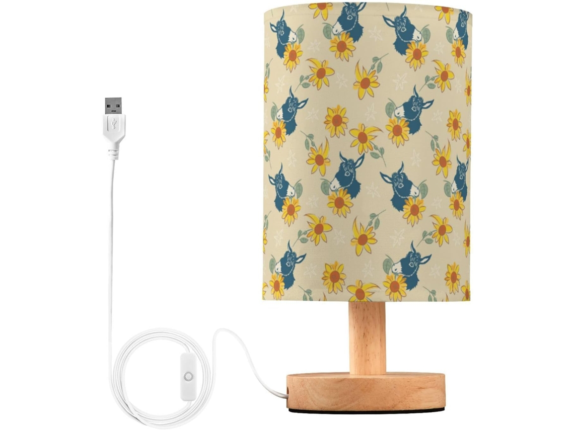 Luminária De Mesa Junzan Com Símbolos Românticos Para Leitura, Luminária De Mesa Com Porta Carregamento Usb, Luminária
