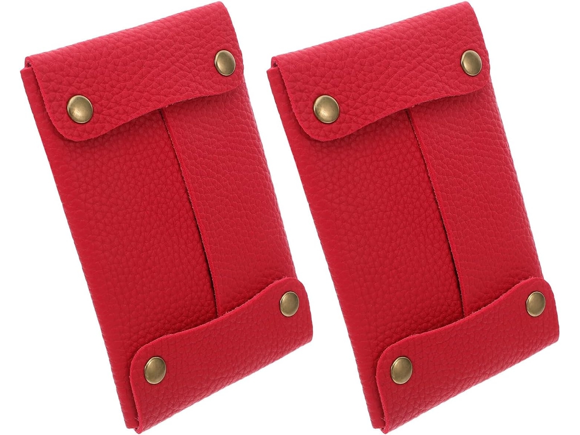 Porta Lenços Reutilizável De Couro Pu, Conjunto De 2 Peças, Organizador Compacto Para Papéis E Guardanapos, Estojo Gokoco