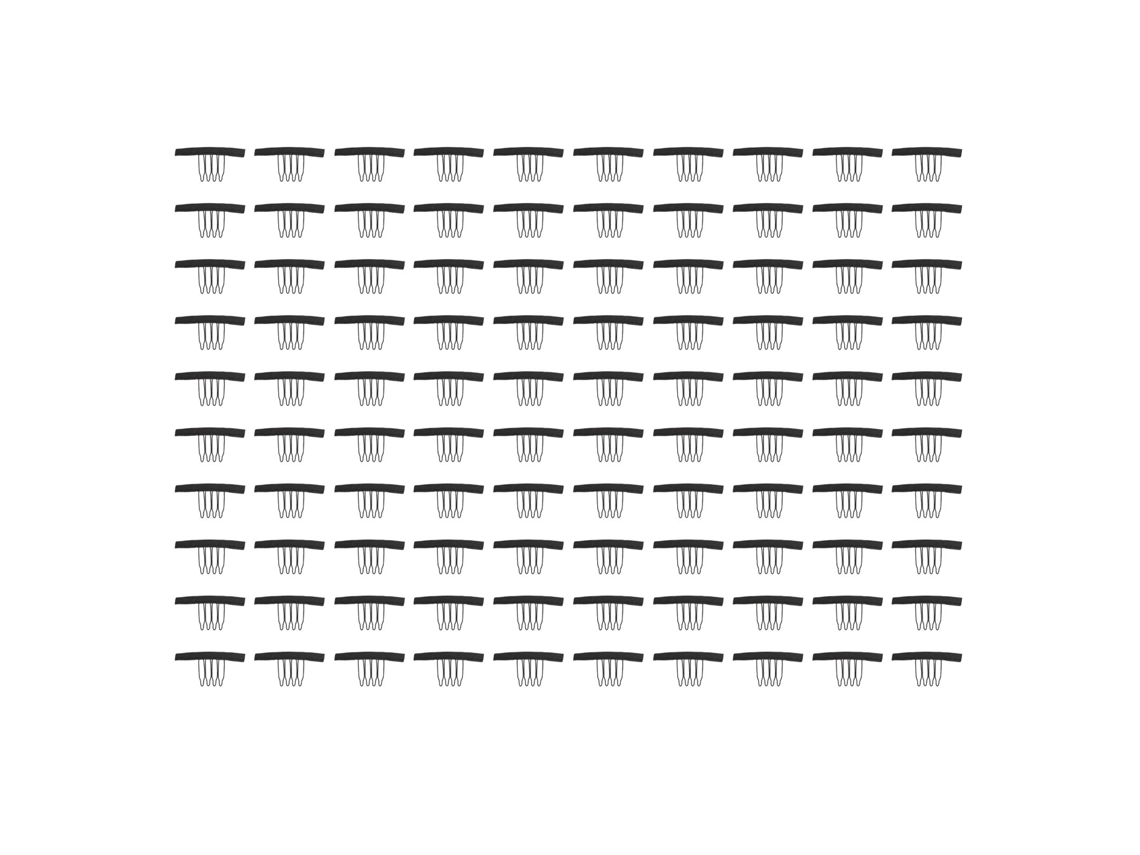 100 Unids Clips De Peruca De Aço Inoxidável Com 4 Dentes Para Extensões De Cabelo