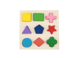 Mali conjunto de Brinquedos Educativos de Madeira Blocos Geométricos para Crianças Jogo de Montar (1)