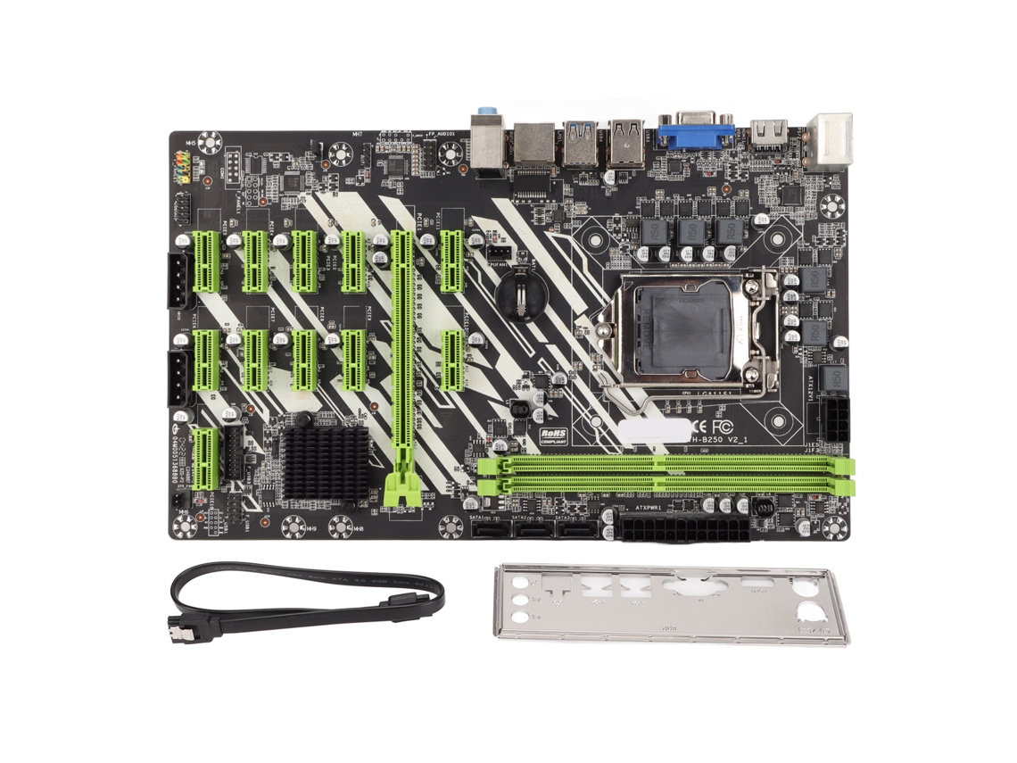 Placa-mãe De Desktop Pc Mining Mainboard Ddr4 Gigabit Lan 2 Canais 3 Sata3.0 Vga Pcie16x