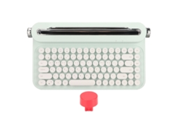 Aetheria teclado Vintage Bluetooth 86 Teclas Portátil com Suporte Integrado para Windows Android Ios Verde Menta