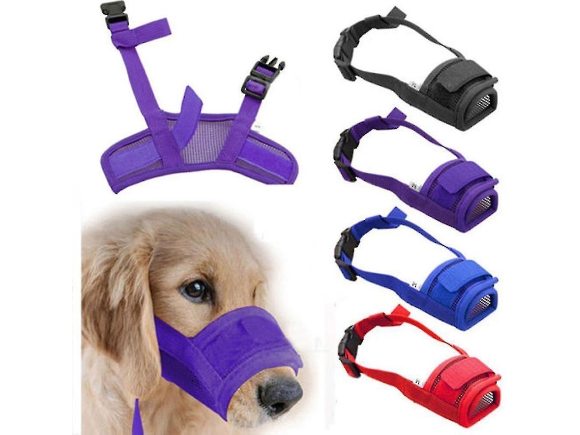 2026 máscara Ajustável para Cão Malha Transpirable Anti ladrido Mordedura Tamanhos S M L XL XXL Cores Preto Rosa Azul Prata Vermelho Roxo