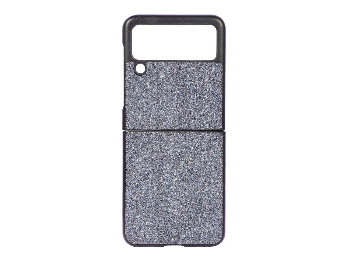 Capa De Couro Pu Com Glitter Para Samsung Galaxy Z Flip3 5g