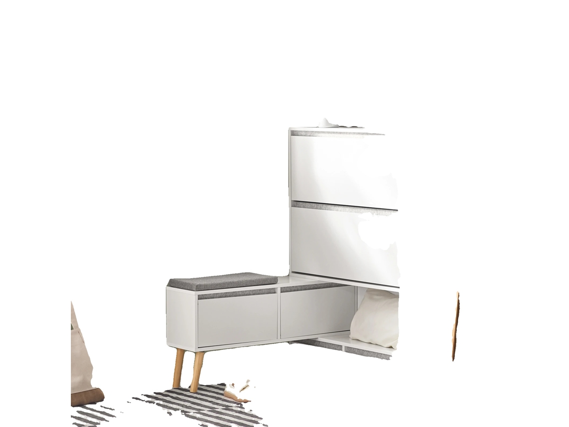 Sapateira, Estilo Moderno, 6 Gavetas, Branco