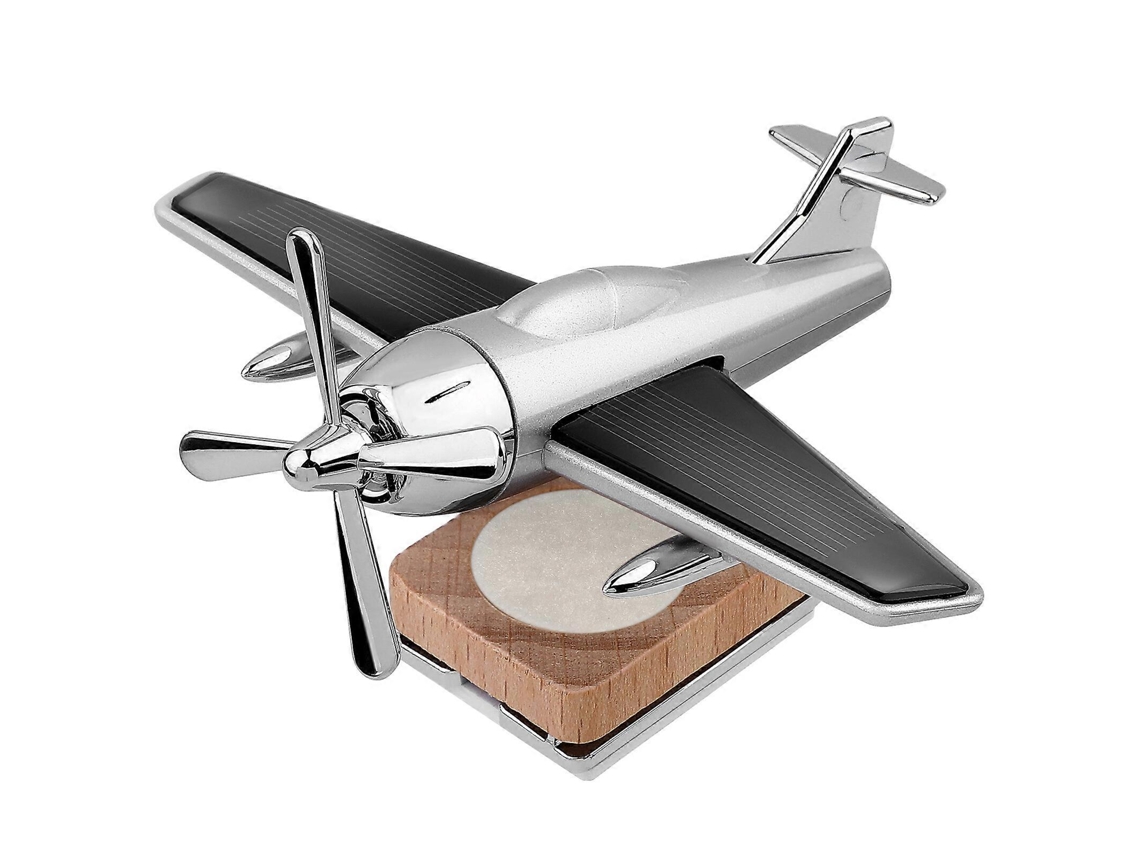 Omni difusor de Perfume para Carro com Energia Solar Decoração Avião Giratória Porta aromas Interior 10x9,5cm Plata (sem Perfume)