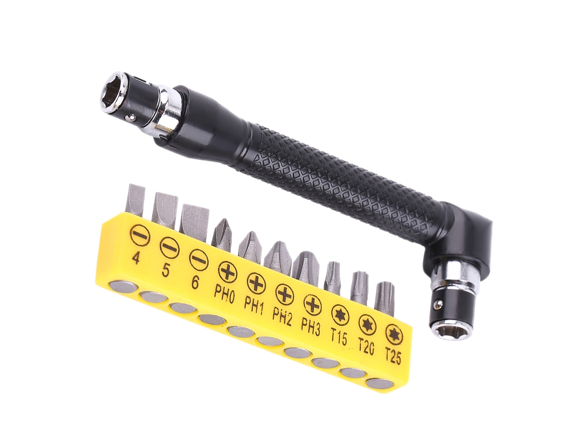 Chave De Caixa Hexagonal Em L De 1/4 Polegada Com Duas Cabeças E Brocas De Parafuso, Ferramenta Manual