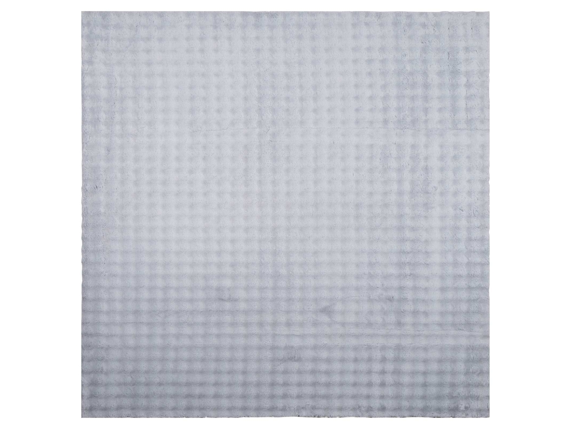 Conjunto 1 Tapete Interno Vidaxl Cinzento Poliéster (240 X 240 Cm)