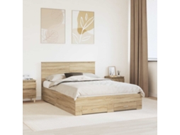 Vidaxl Estrutura Da Cama Com Gaveta Carvalho Sonoma 150 X 200 Cm