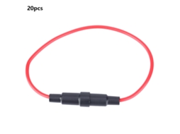 Laxiscreed Suporte Para 20 Fusíveis De 5x20mm Com Cabos De 18cm 22awg Para Diversas Aplicações