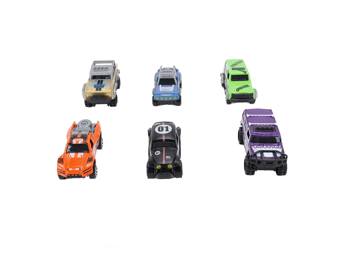 Mali 6pcs Conjunto de Carros Miniatura de Liga com Mola para Crianças Acima de 3 Anos