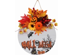 Omni cartel de Porta de Halloween de Madeira para Decoração Exterior Parede Festa Decoração Pendente Pequeno