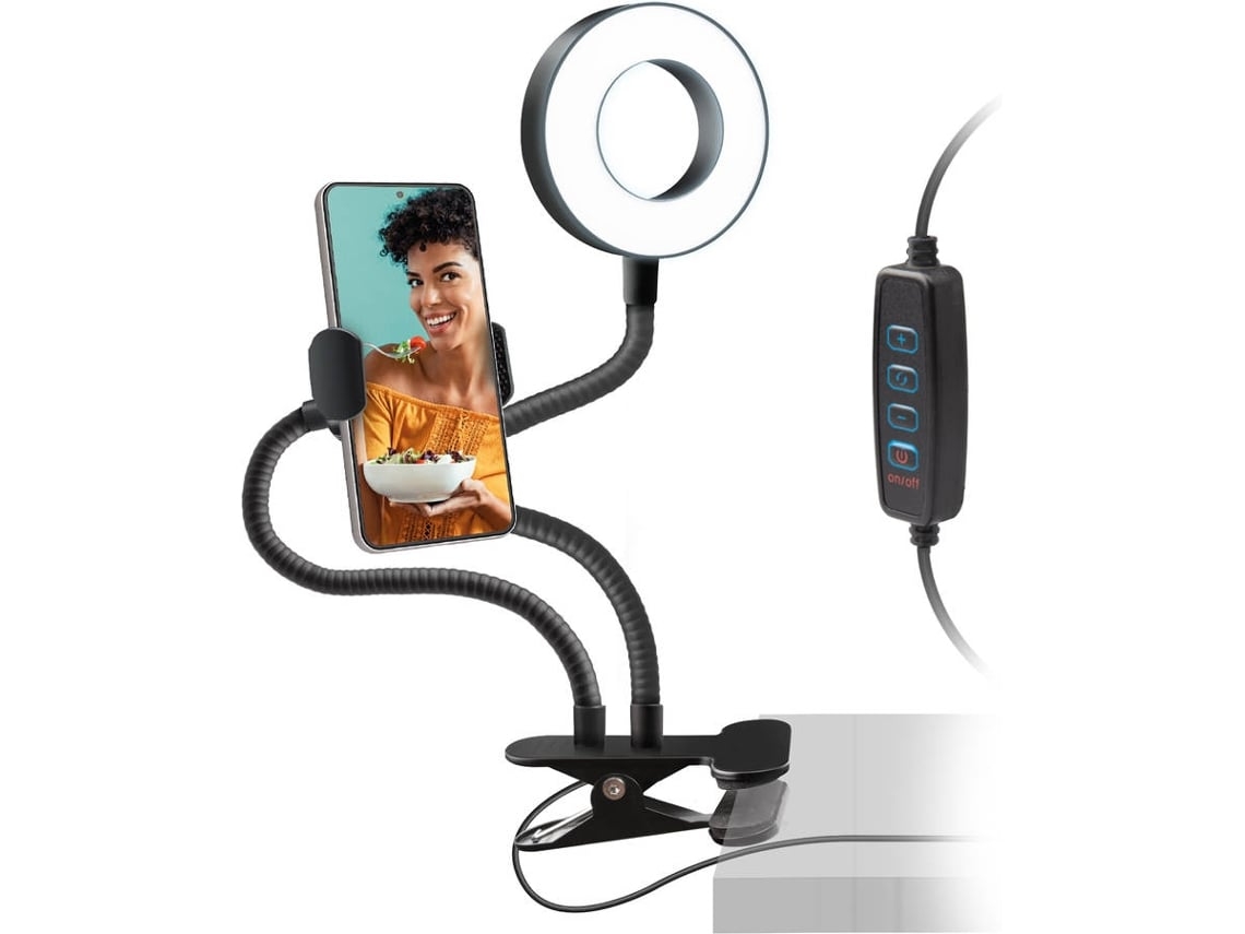 Ring Light SBS TESELFIESPOTRING (Outlet Caixa Aberta - Universal - Preto)