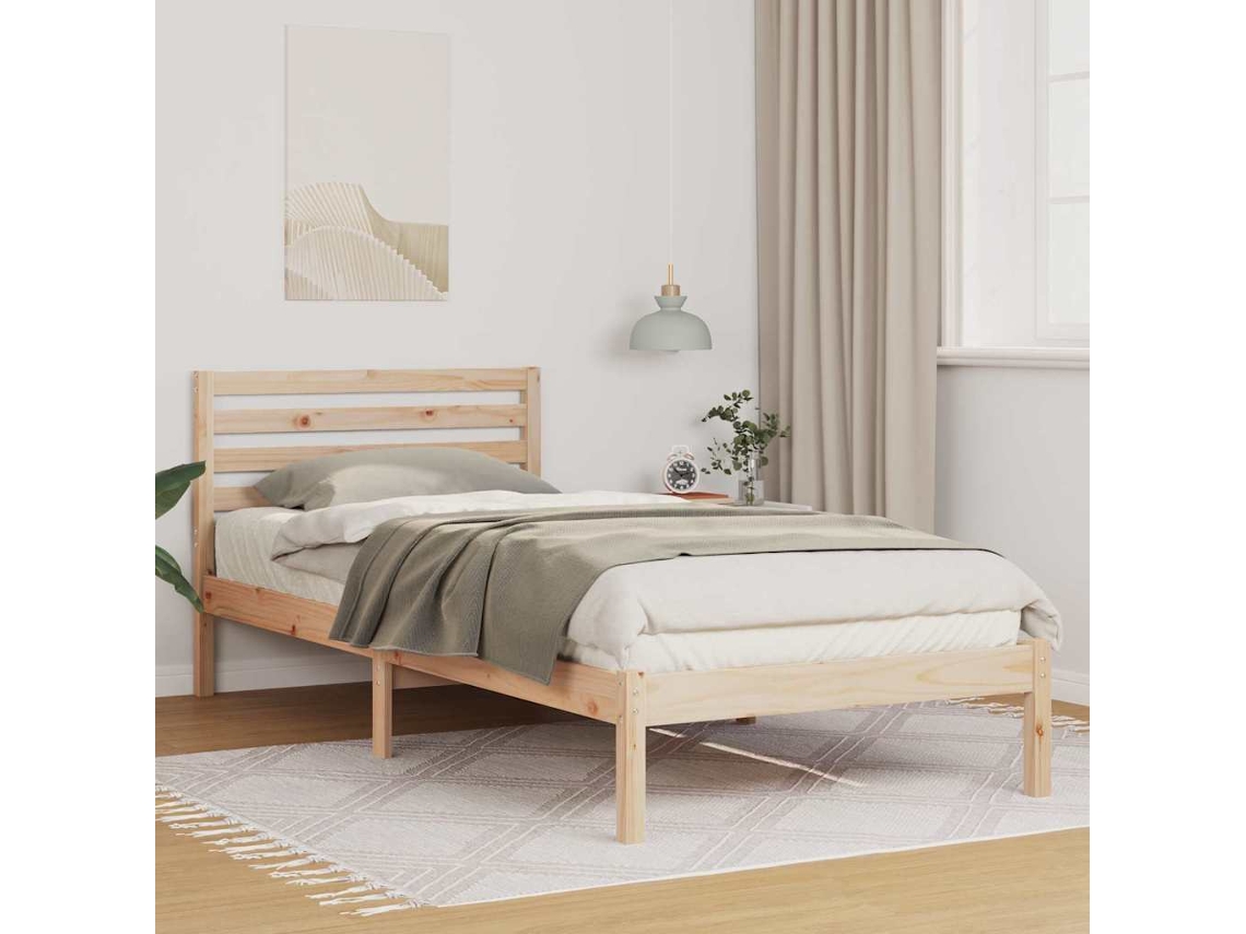 Vidaxl Estrutura da Cama com Cabeceira Castanho 80 X 220 Cm