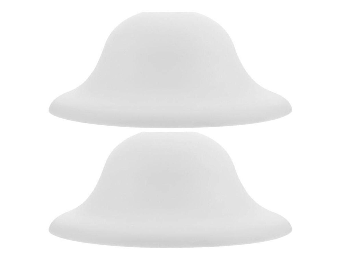 Lurelia Abajur Moderno Cogumelo, Para Exterior E Jardim, Em Plástico, Branco, 19x19x10 Cm, 2 Peças