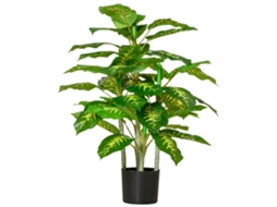Planta Artificial Calathea (95 Cm, Vaso Cimento, Interior)