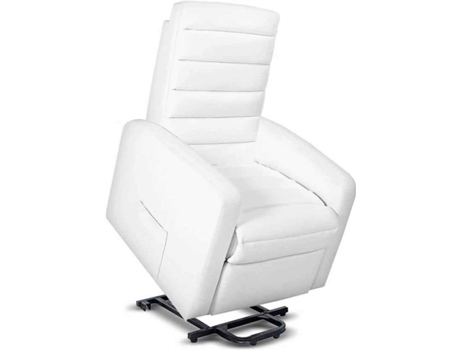 Poltrona de Massagem GRIDINLUX White Confort elevador (Branco - Pele Sintética - 70x100x73 cm)
