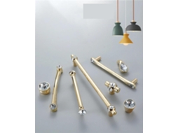 Puxador De Cristal Para Armário, Estilo Europeu Simples, Para Gavetas E Guarda Roupas, Com Furo Único 1 Unidade Cor