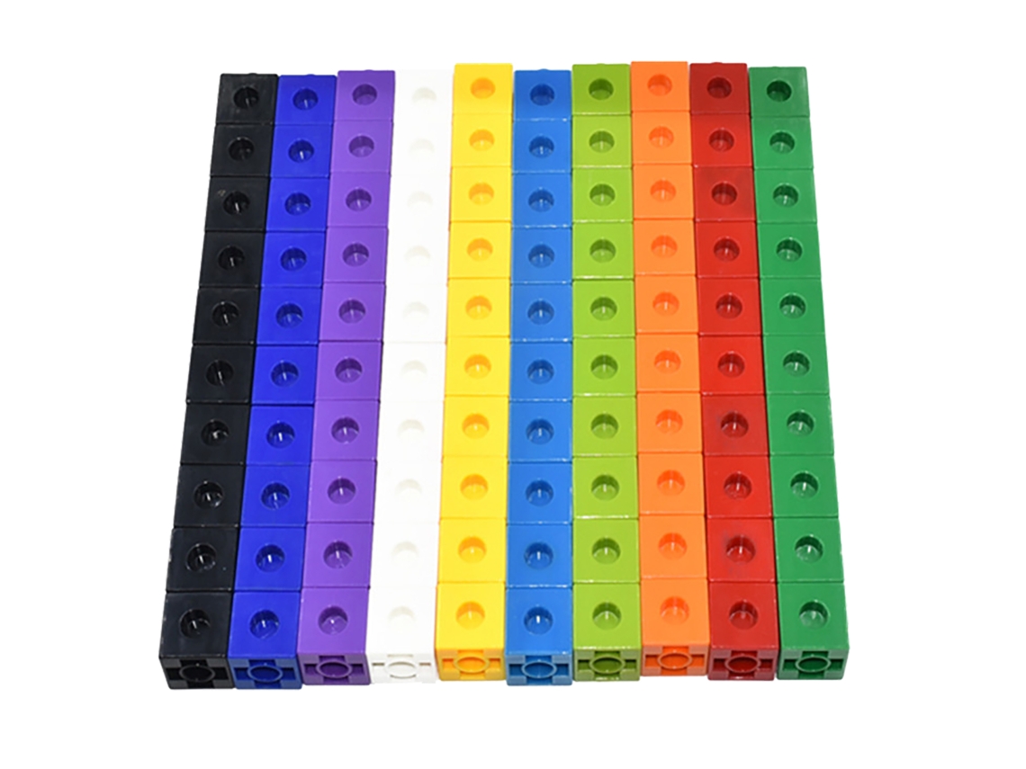 Mali 100pcs Blocos Conectáveis 10 Cores Brinquedo Educativo para Crianças Portátil Casa Jardim de Infância