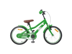 Vidaxl Bicicleta Infantil 18 Polegadas Para 5-7 Anos Verde