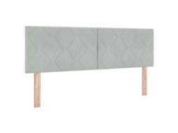 Cabeceira Estofada Moderna Cinza Claro Vidaxl Cinzento-claro Madeira (160cm)
