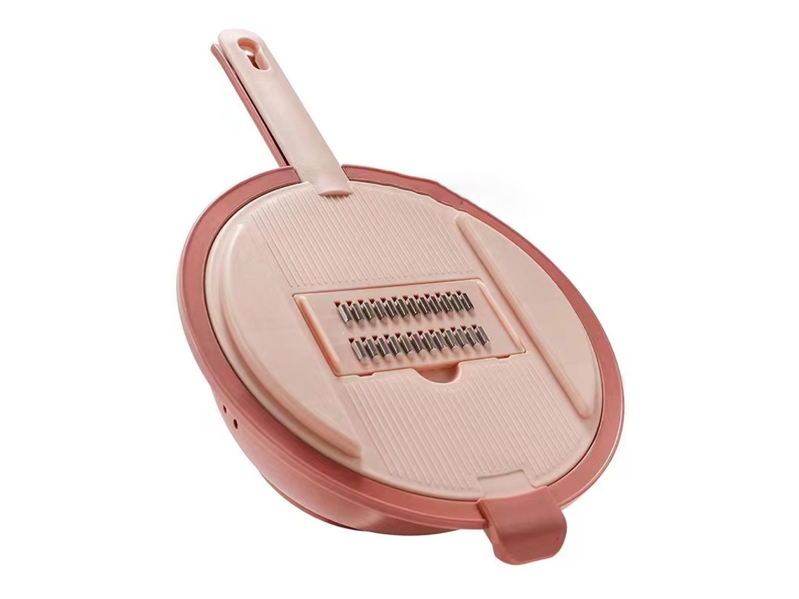 Utensílios de Cozinha Multifuncionais Quatro em Umredondo Rosa YUNZII