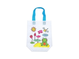 Conjunto de 12 Sacolas de Compras Dobráveis ​​em Tnt com Estampas Variadas, Ideais para Pintura e Desenho em Casa e no Jardim de Infância. GOKOCO
