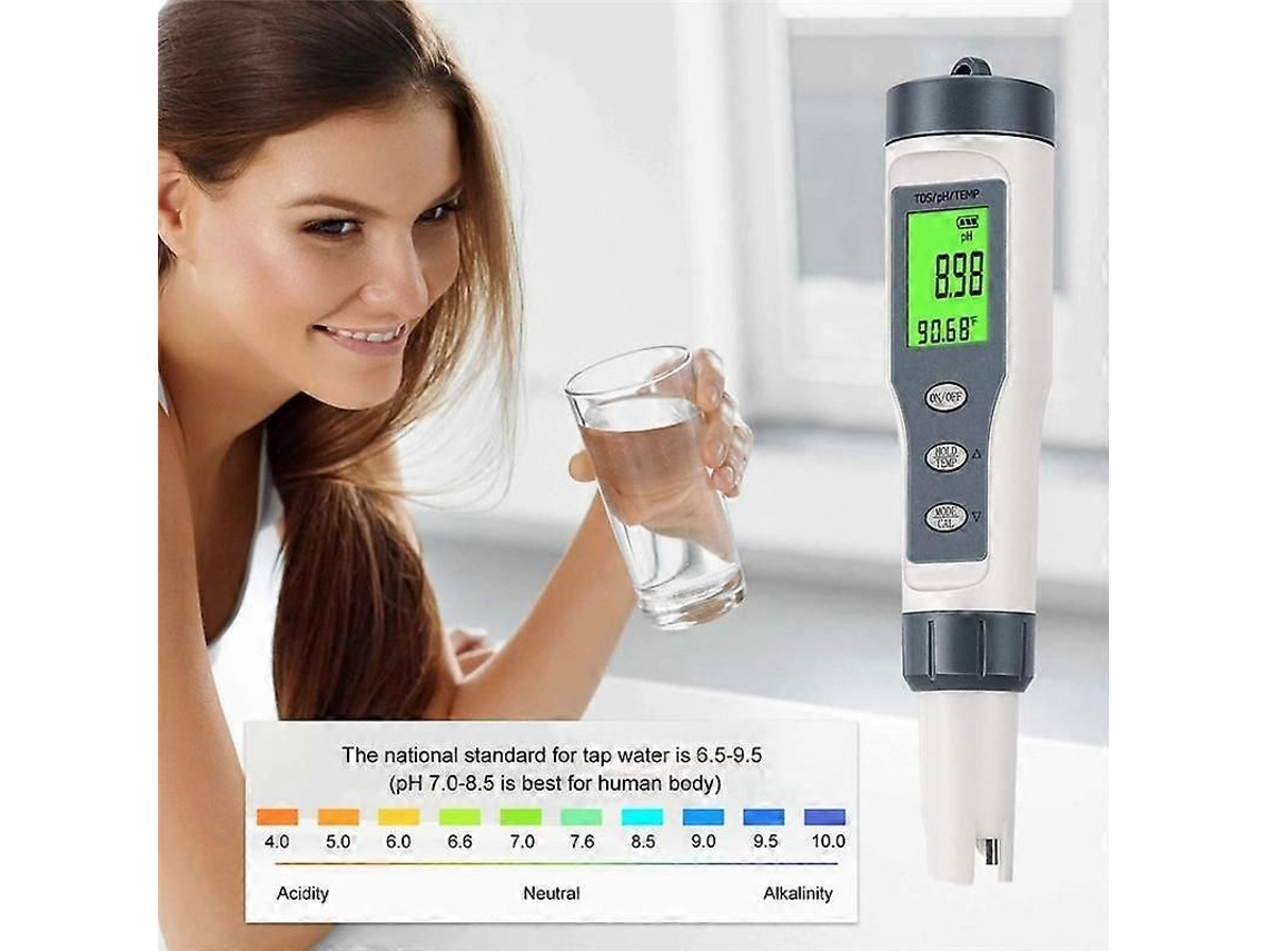 Medidor De Ph Digital 3 Em 1 Para Água