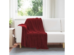 Vidaxl Manta Vermelho Bordeaux 130 X 150 Cm 0.51 Kg Lã