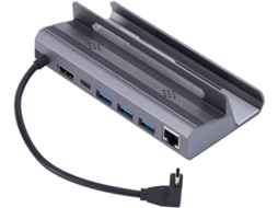 1 Estação de Acoplamento Hub Usb c 6 em 1 Compatível com 4k60hz Rj45 Pd100w SFUSHOS