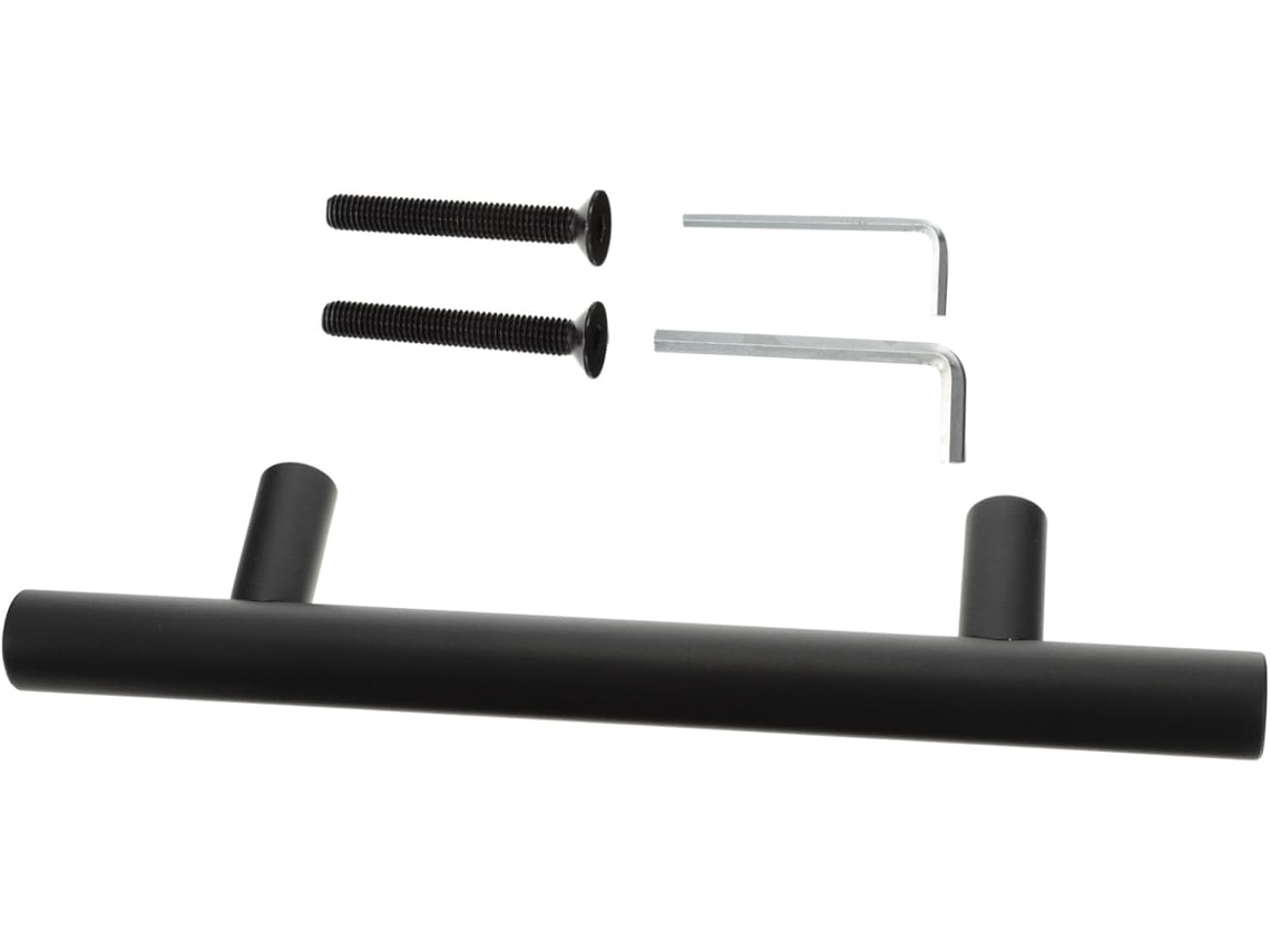 Jojofuny Puxador Redondo Preto Elegante Para Gaveta, Armário, Porta De Correr, Ferragens Para Móveis, Decoração Para