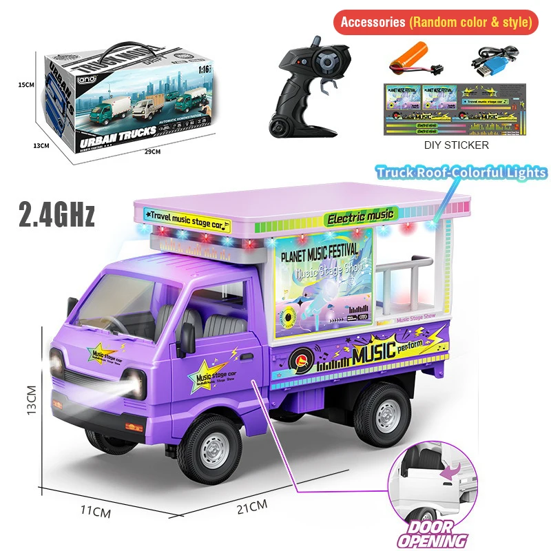 Caminhão Controlado Por Rádio Com Som E Luz, Um Brinquedo Modelo Elétrico Simulado.