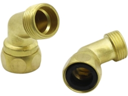 Conexão de Cotovelo em Latão para Mangueira Irrigação Lavagem Carros com Rosca Fêmea 1,9 Cm S/MARCA