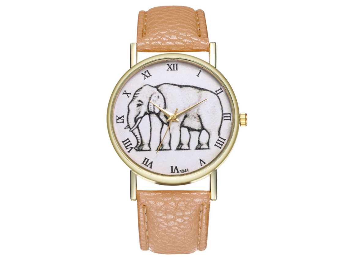 Reloj De Cuarzo Para Pareja Zhoulianfa Con Correa De Pu Color Beige