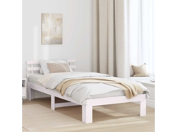 Vidaxl Estrutura Da Cama Com Cabeceira Branco 100 X 200 Cm