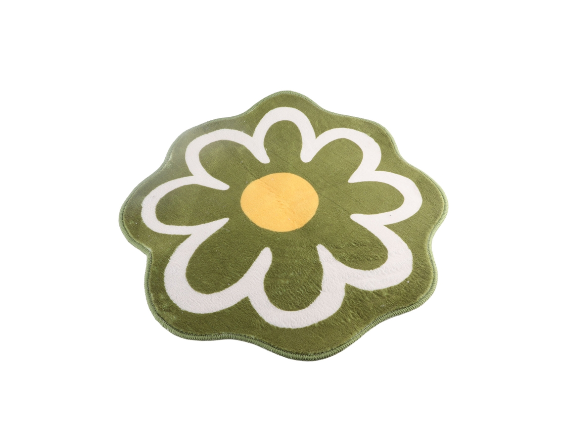 2026 alfombra de Cachemira Imitada Floral Absorbente Alfombra para Salón Baño Mesa de Café 60x60cm