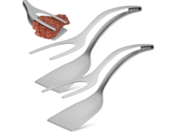 Topbathy Conjunto De 2 Espátulas Silicone Para Ovos 2em 1, Espátulas Francesas 2em 1, Pinças De Cozinha, Espátula Para